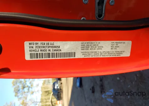 2023 Dodge Charger R/T z USA, uszkodzony, nr VIN 2C3CDXCT3PH599258